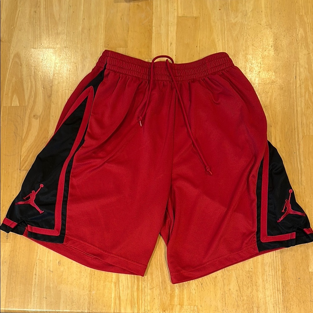 Jordan Red and Black Athletic Shorts